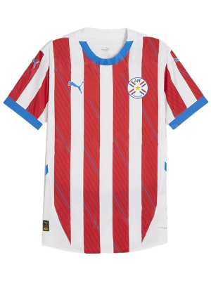 Paraguay home jersey soccer uniform men's first sportswear football kit top shirt 2024-2025